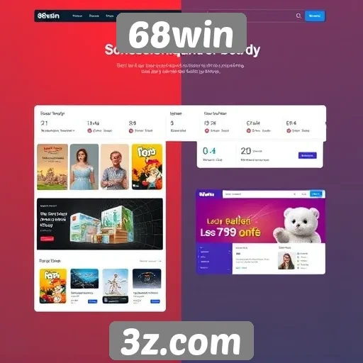 Evolução do design do site 68win ao longo do tempo