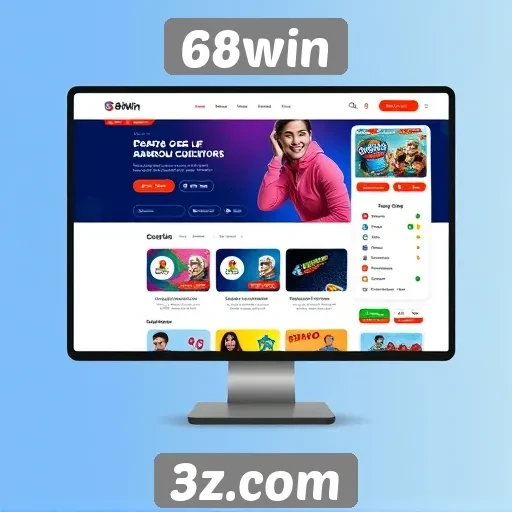 Análise da interface do usuário no site 68win